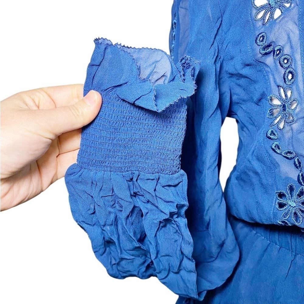 Karina Grimaldi Linda Embellished Mini Dress in Blue NWT - Picture 6 of 16